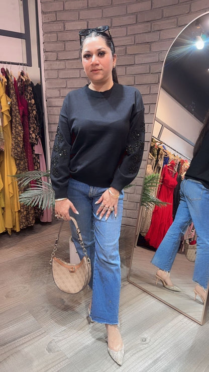 Leo Black Woolen Sweater