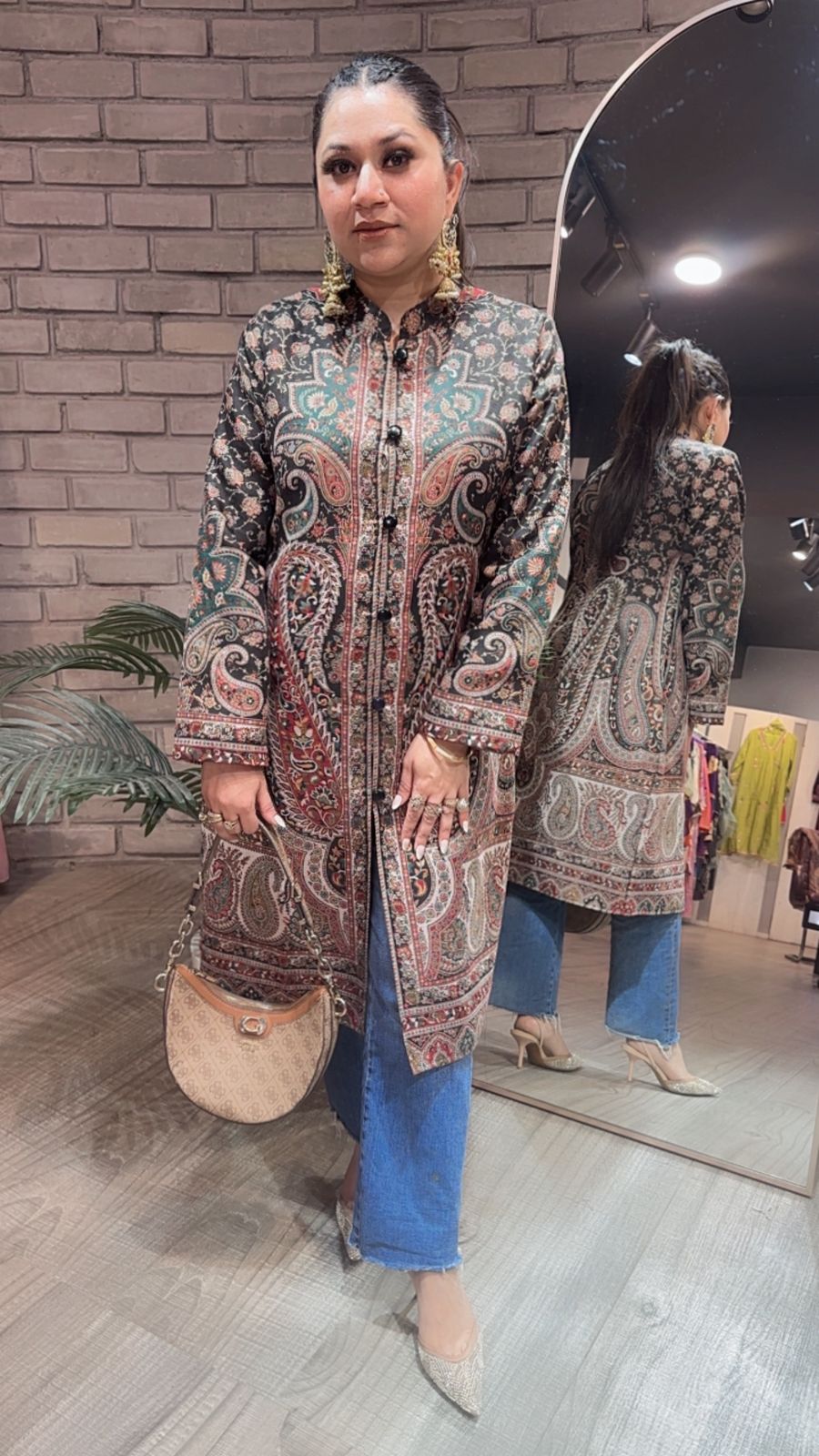 Sonamarg long Jacket Thread work