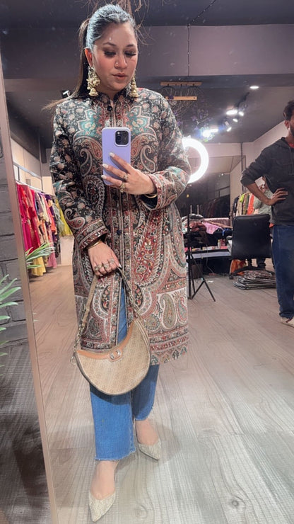 Sonamarg long Jacket Thread work