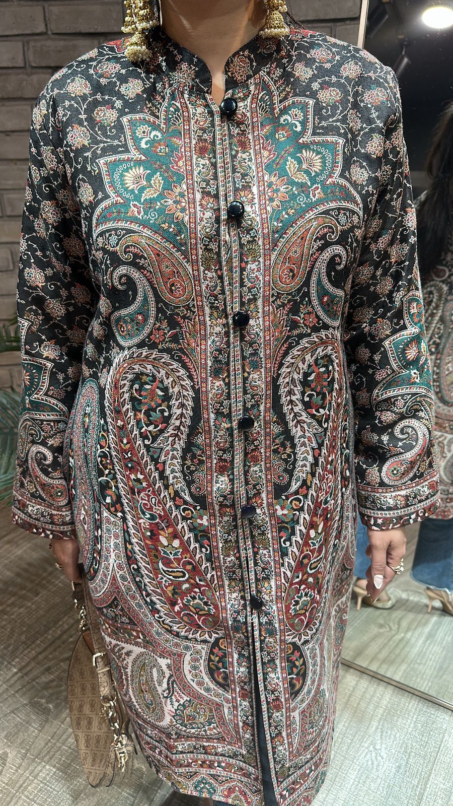 Sonamarg long Jacket Thread work