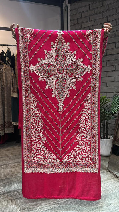 Mirchi Hot Pink Designer Woolen suit