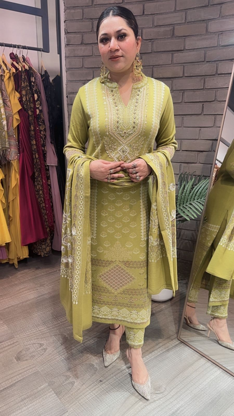 Pepper Lime Woolen Designer suit