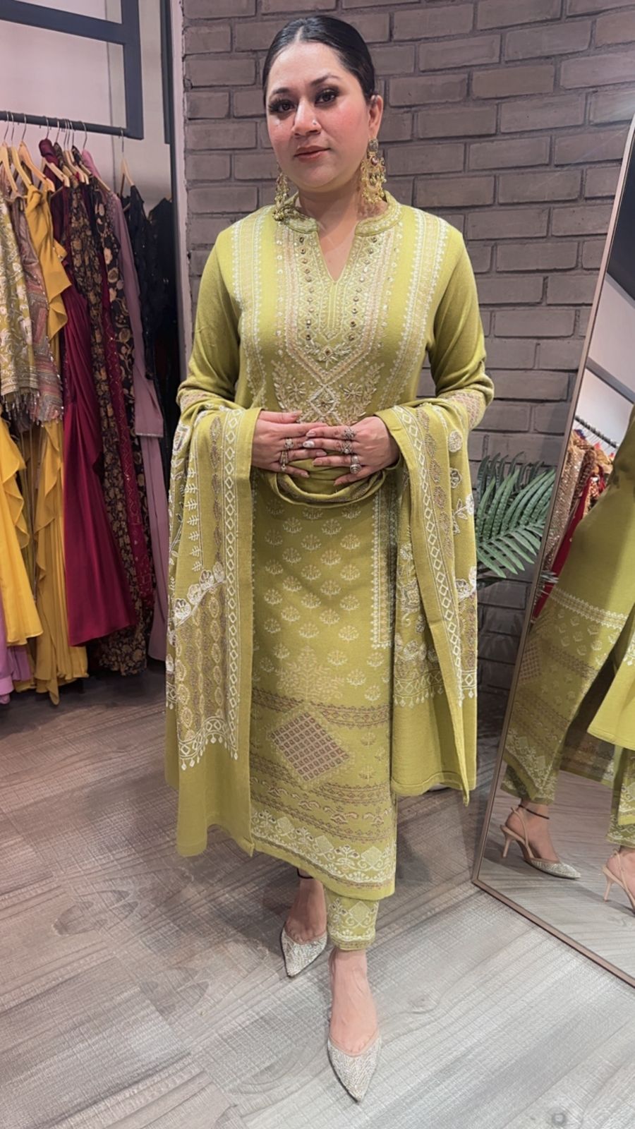 Pepper Lime Woolen Designer suit