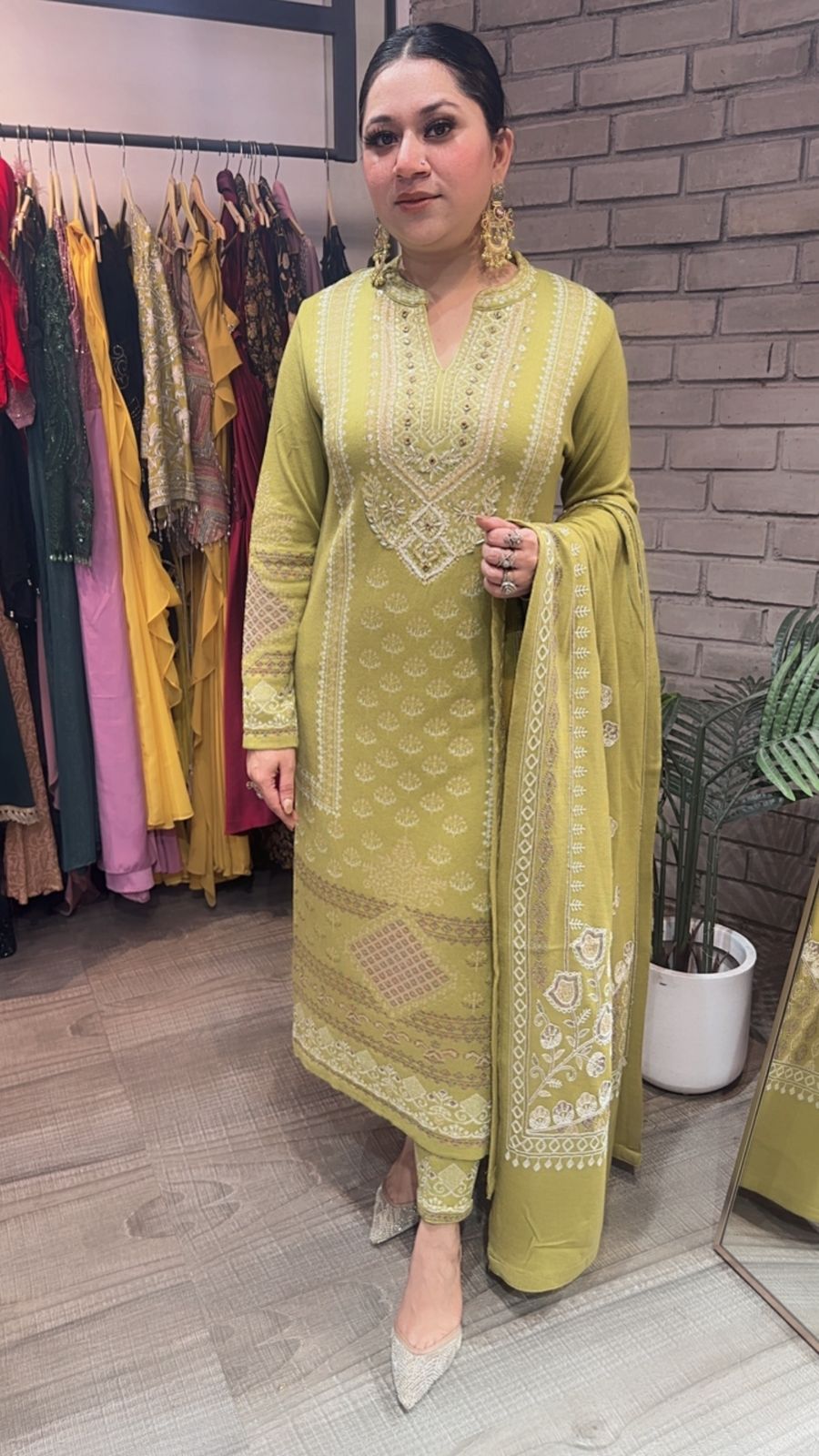 Pepper Lime Woolen Designer suit