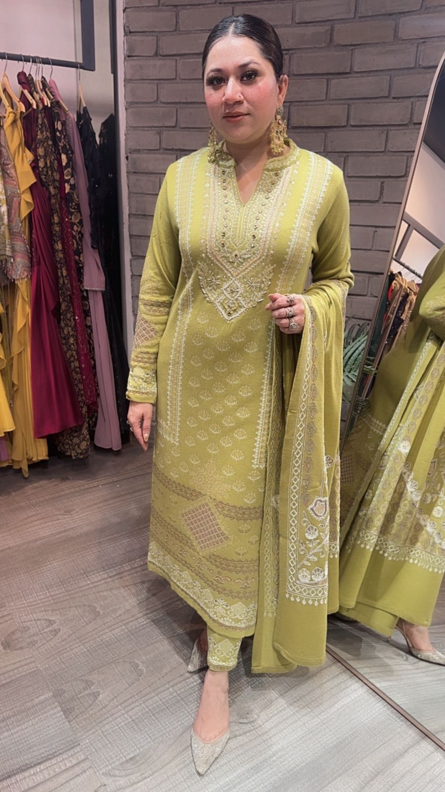 Pepper Lime Woolen Designer suit