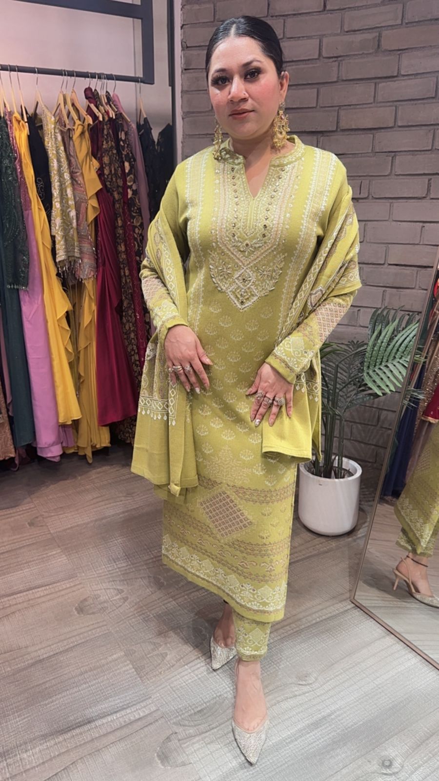 Pepper Lime Woolen Designer suit