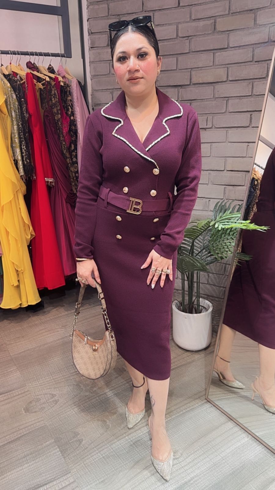 Chesca wine Woolen Dress