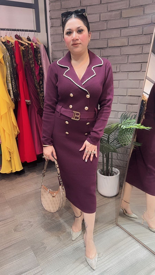 Chesca wine Woolen Dress