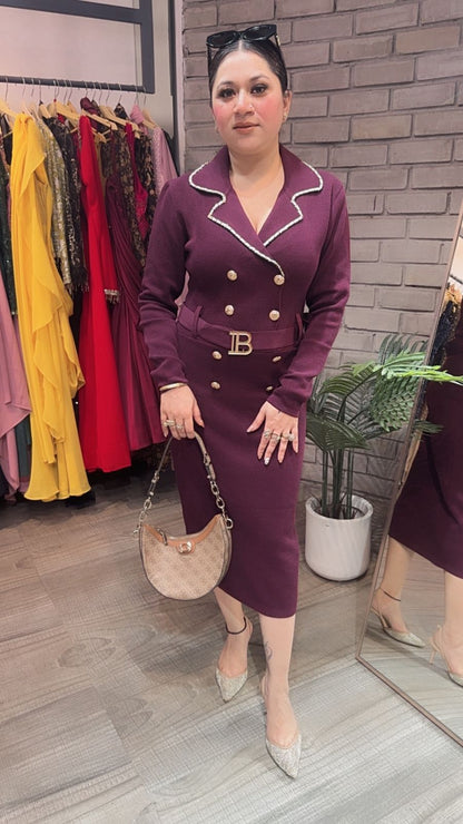 Chesca wine Woolen Dress
