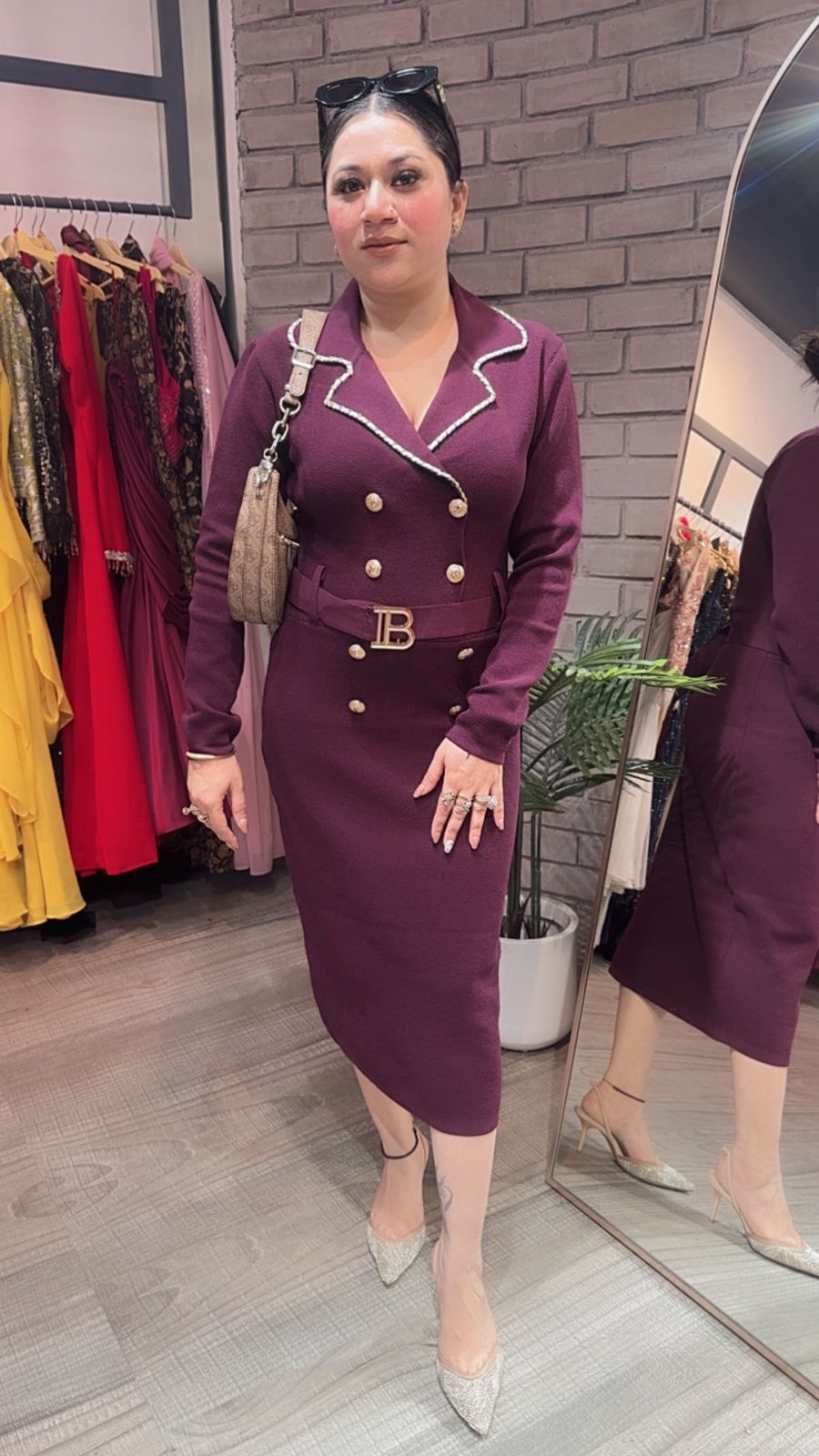 Chesca wine Woolen Dress