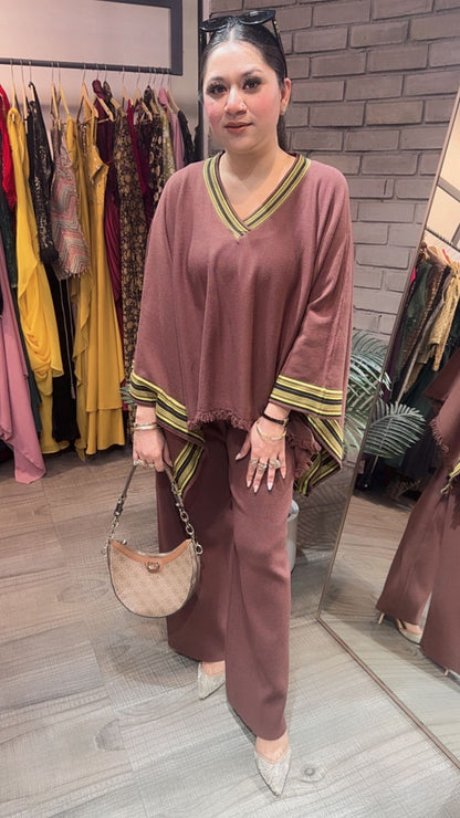 Theos Brown Woolen Cordset