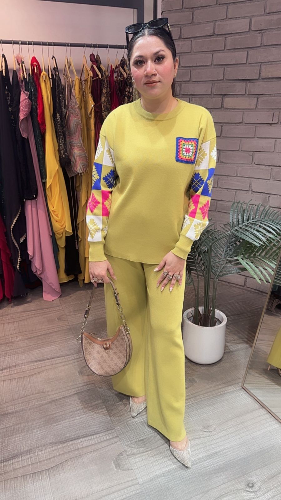 Kiwi Lime Woolen Cordset