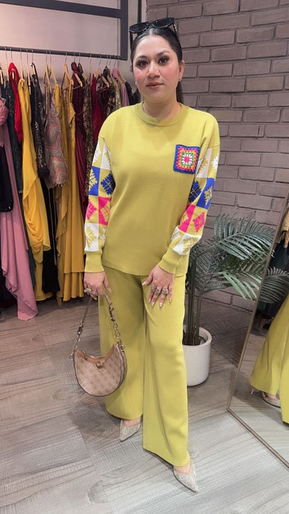 Kiwi Lime Woolen Cordset