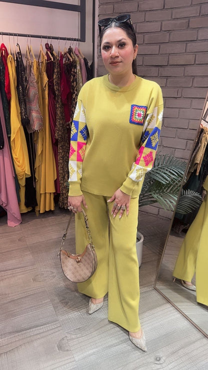 Kiwi Lime Woolen Cordset