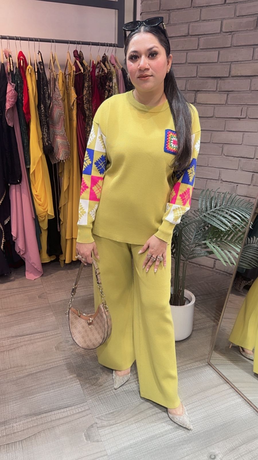 Kiwi Lime Woolen Cordset