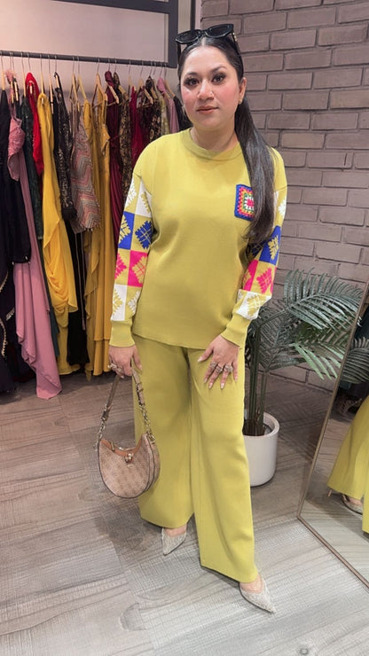 Kiwi Lime Woolen Cordset