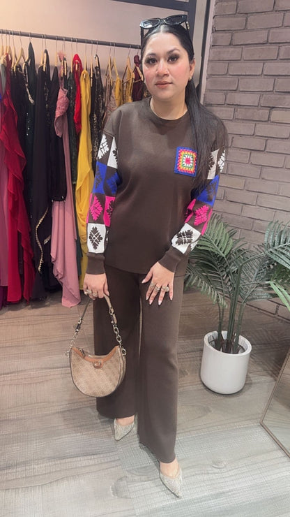 Kiwi Brown Woolen Cordset