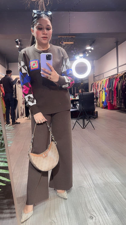 Kiwi Brown Woolen Cordset