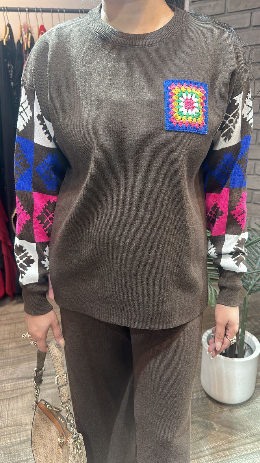 Kiwi Brown Woolen Cordset