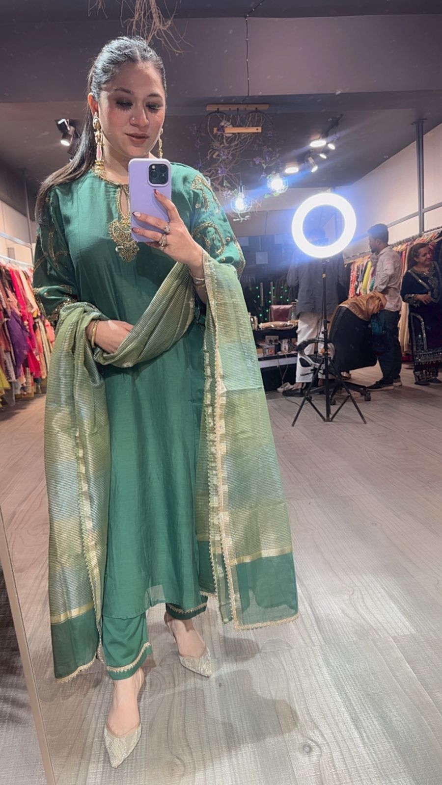 Biryani Green Designer Handwork suit