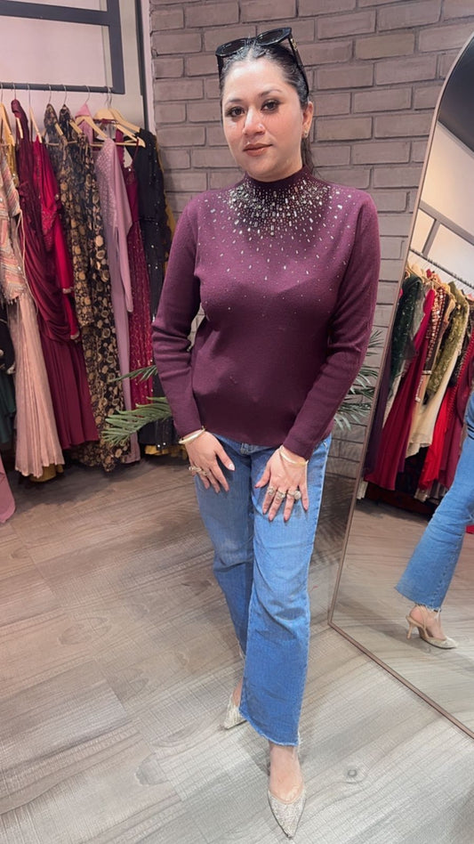 Noah Wine Woolen Sweater