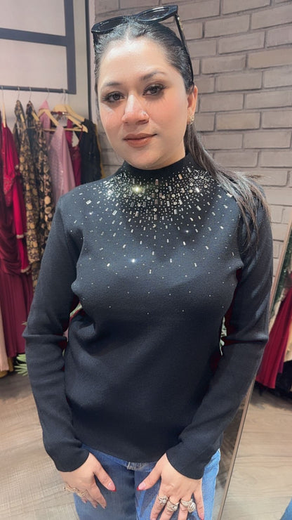 Noah Black Woolen Sweater