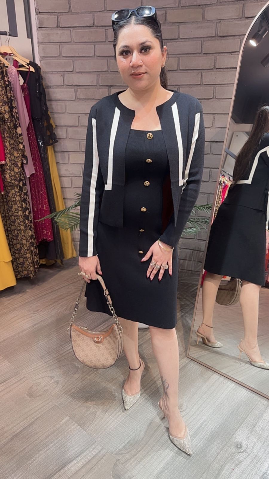 Piano Black jacket Woolen Dress