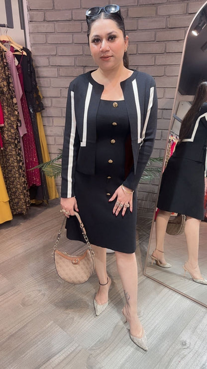 Piano Black jacket Woolen Dress
