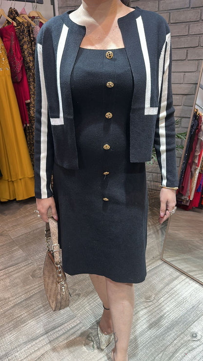Piano Black jacket Woolen Dress