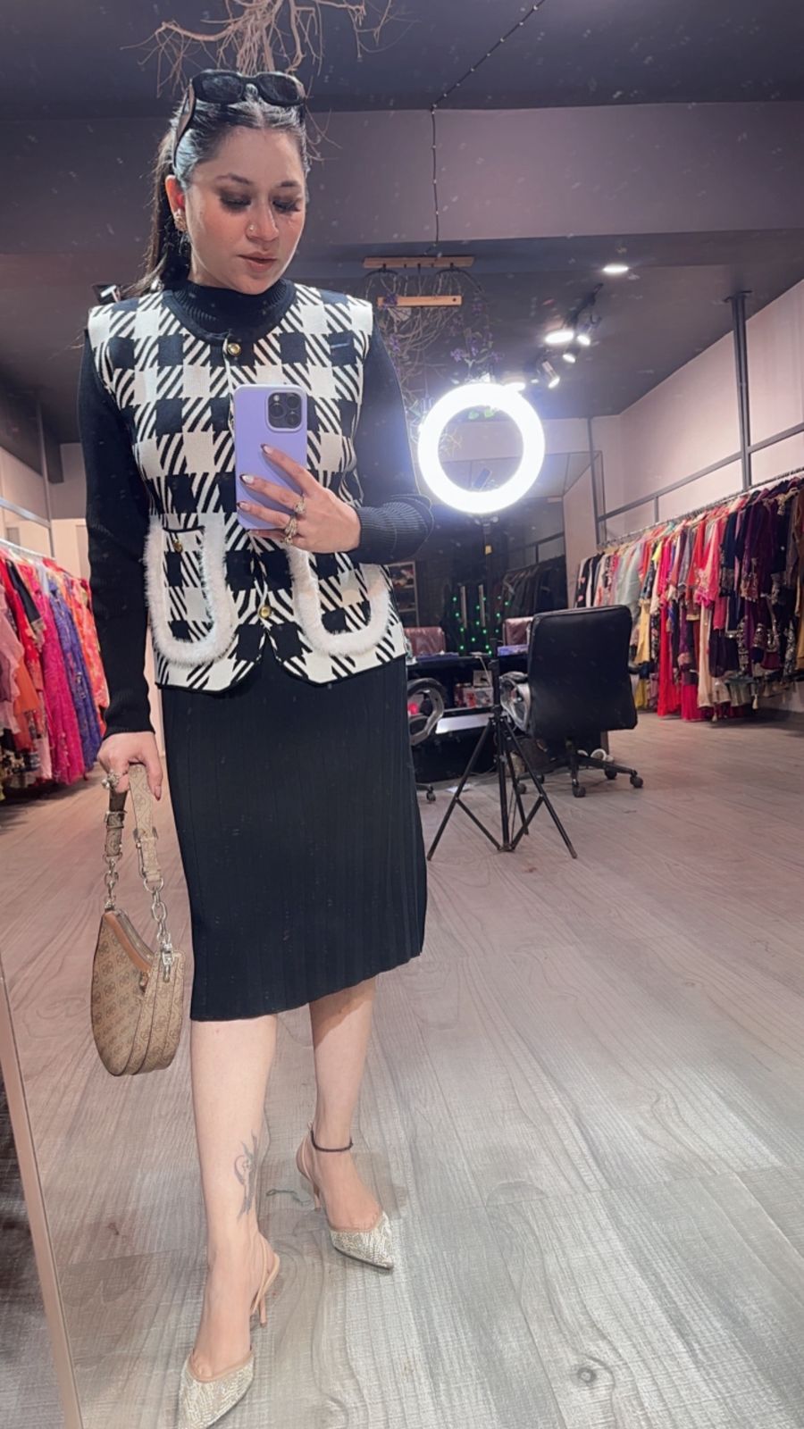 Penguin Black jacket Woolen Dress