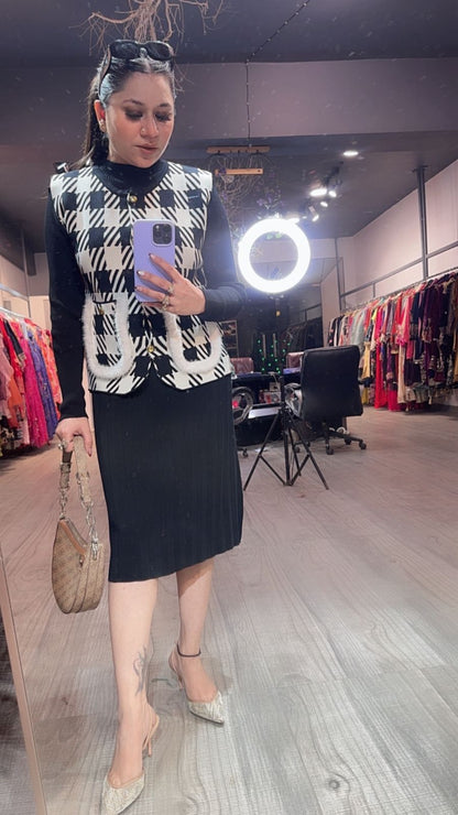 Penguin Black jacket Woolen Dress