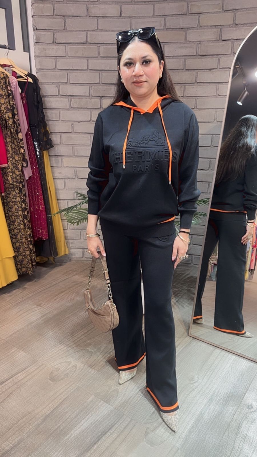 Oscar Black  Woolen hoody cordset