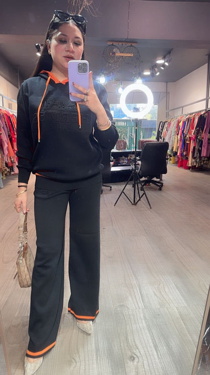 Oscar Black  Woolen hoody cordset