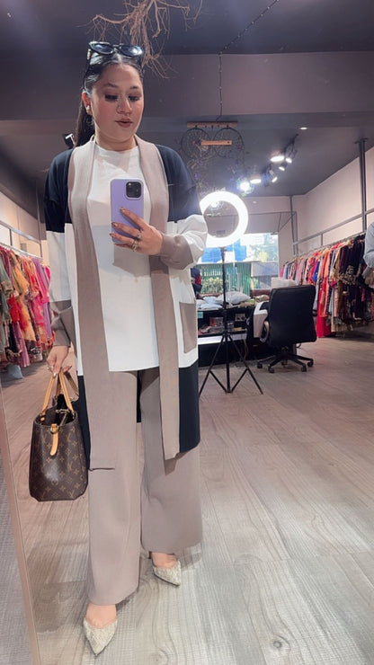 Brazil Mouse white jacket Woolen Cordset