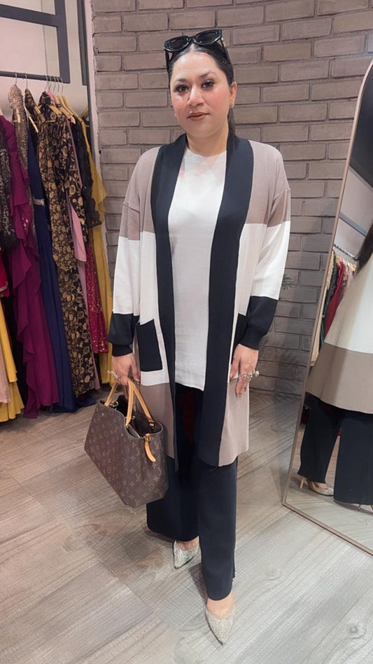 Brazil Black white jacket Woolen Cordset