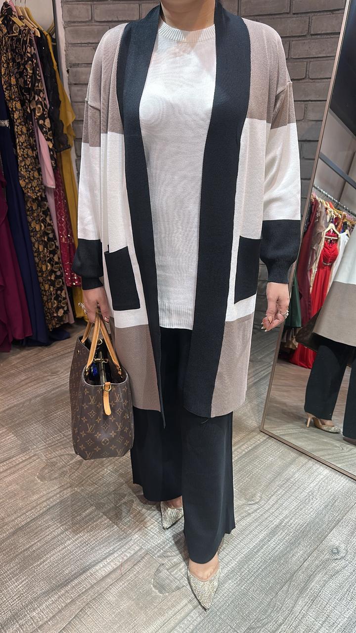 Brazil Black white jacket Woolen Cordset