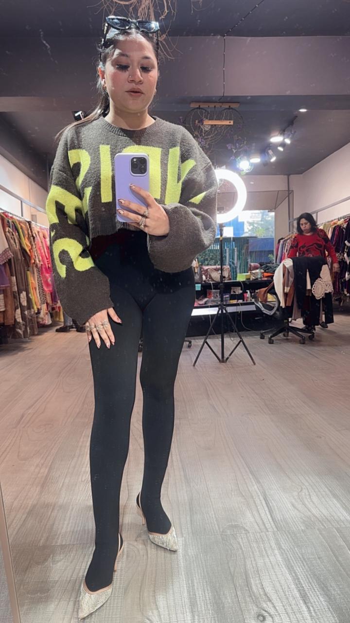 Warm Black Jegging with socks