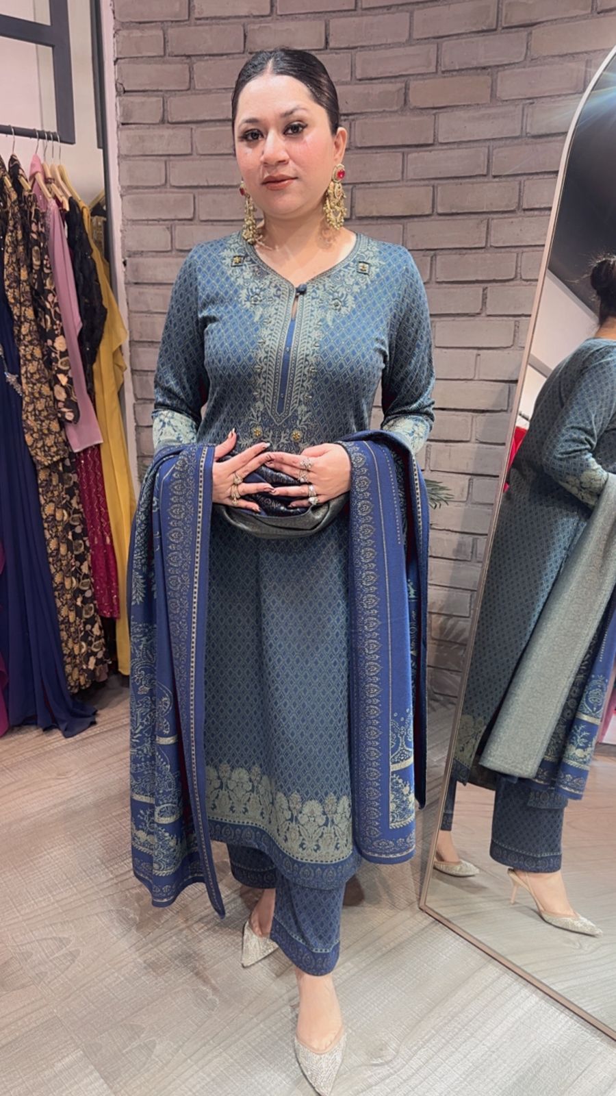 Brooklyn Blue Woolen Designer suit