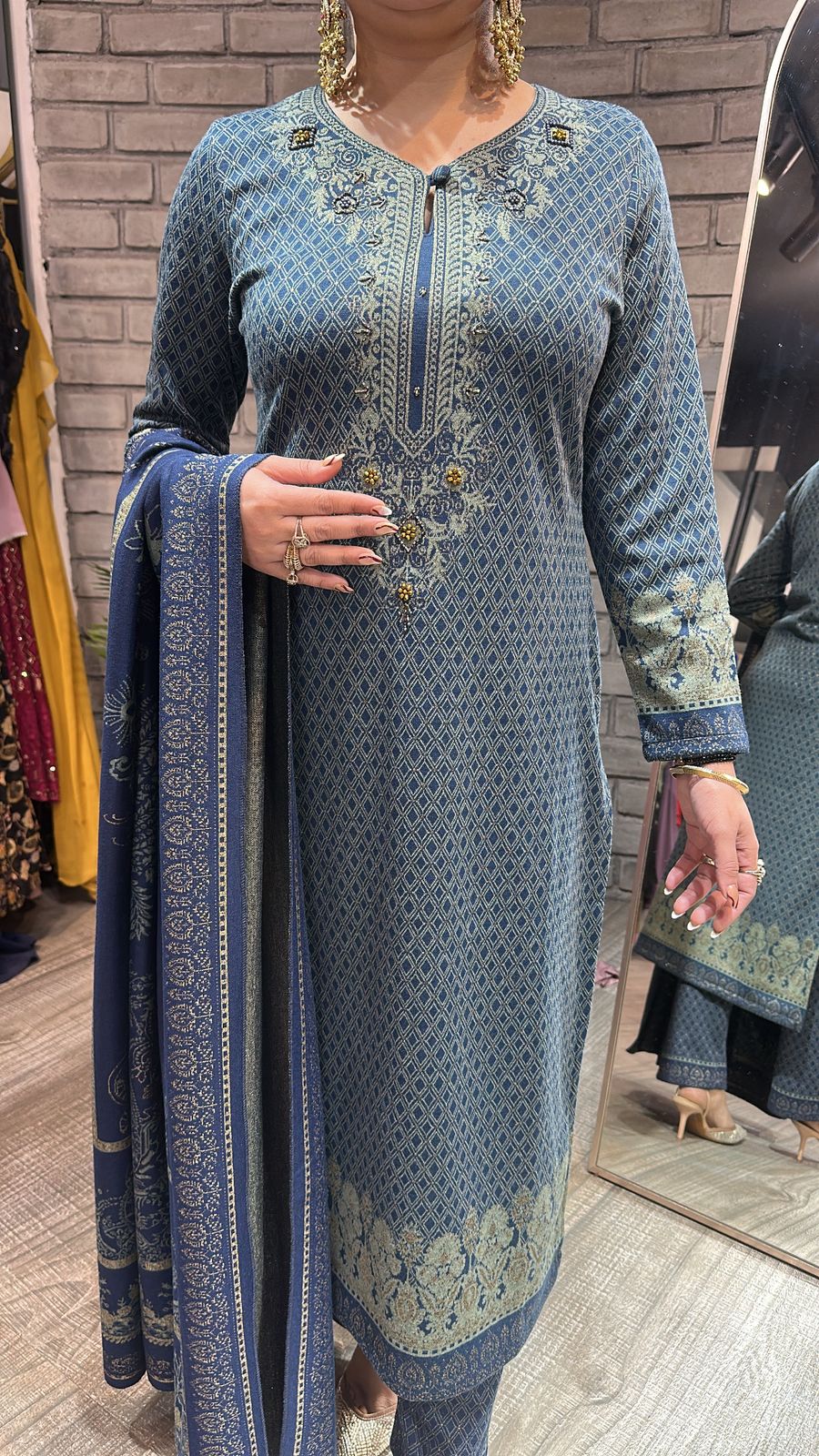 Brooklyn Blue Woolen Designer suit