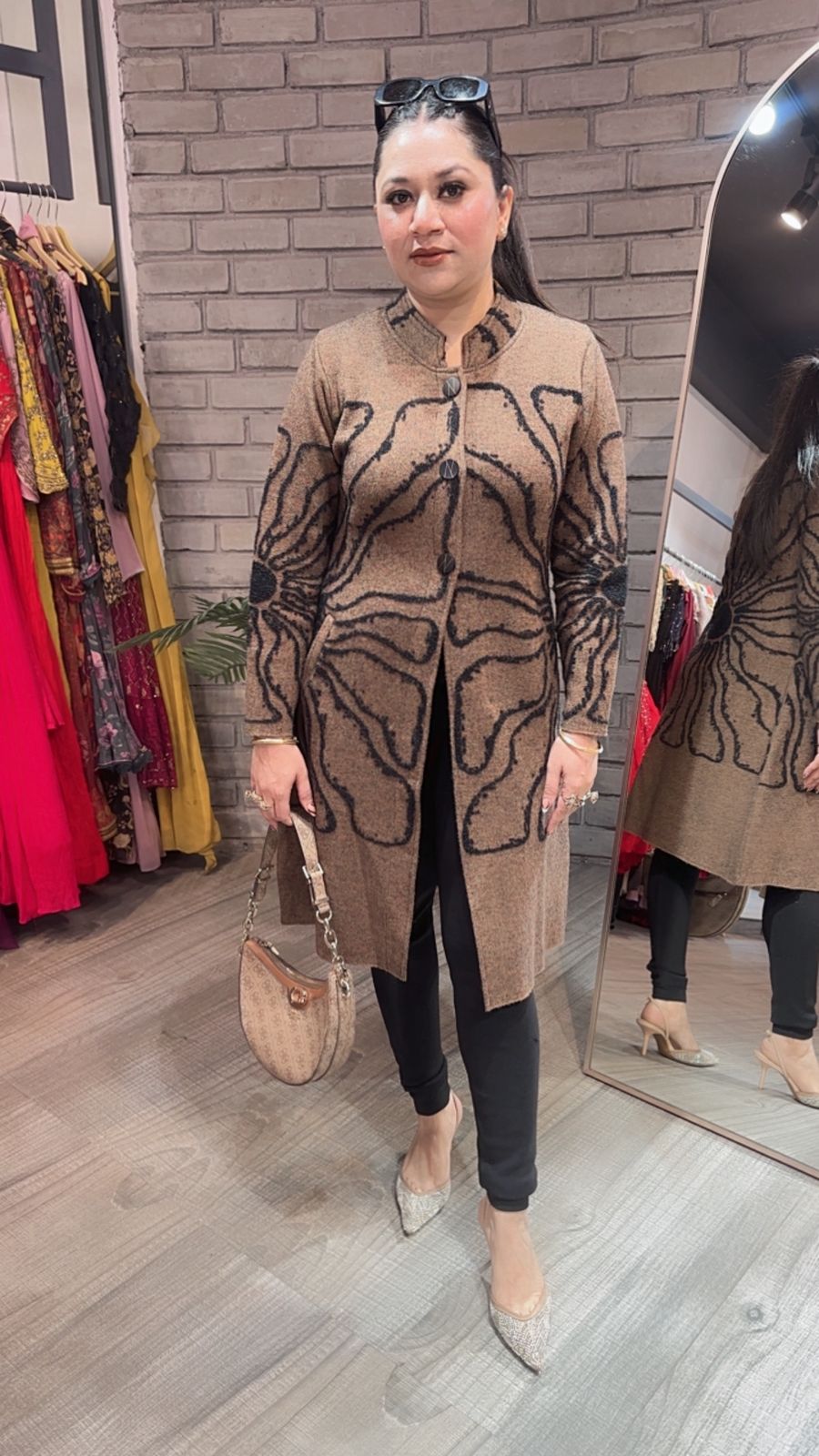 Korea Brown warm Long Jacket