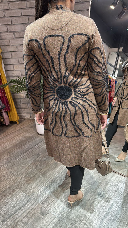 Korea Brown warm Long Jacket