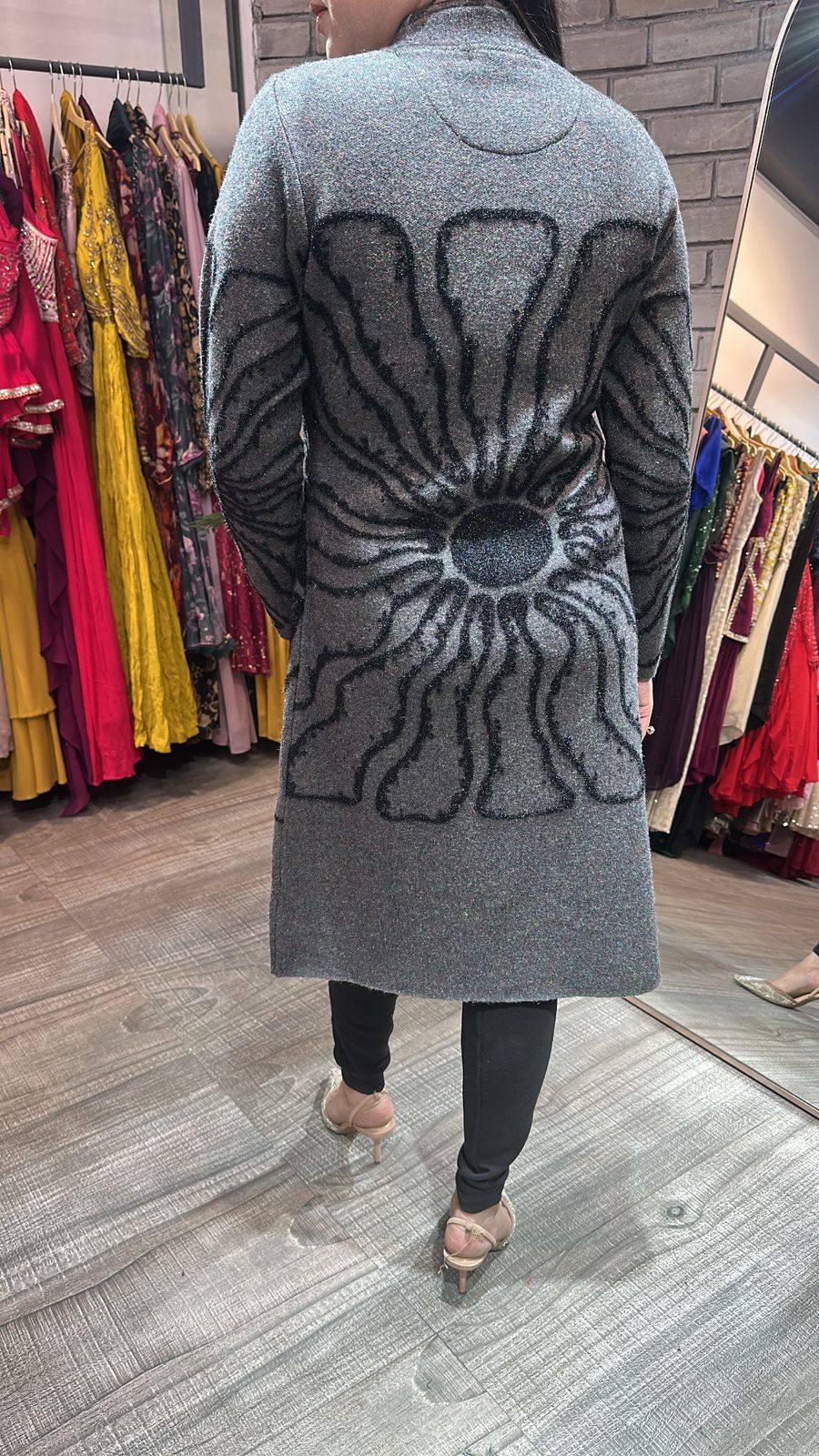 Korea Grey warm Long Jacket
