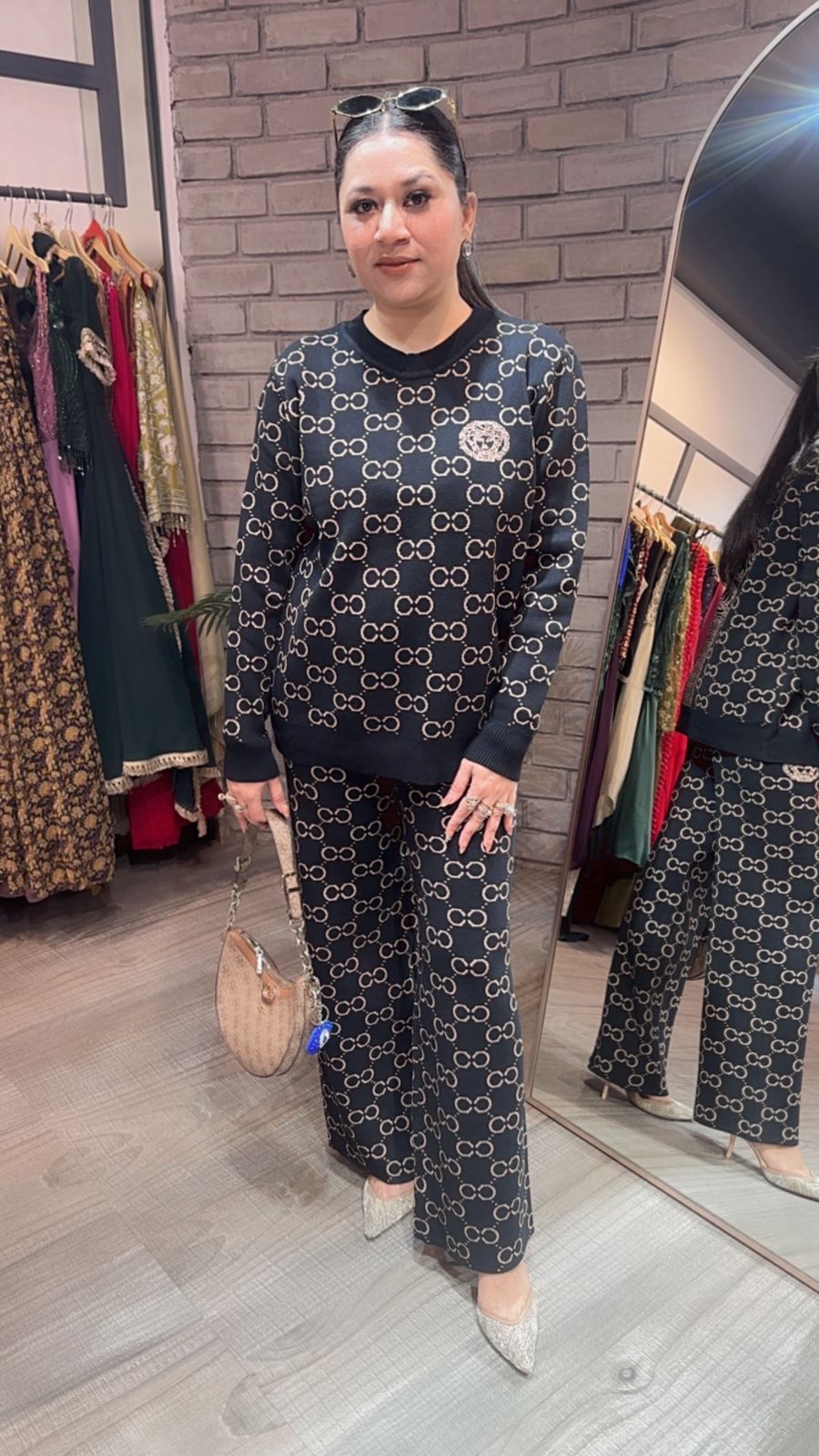 Emily Black Woolen Cordset