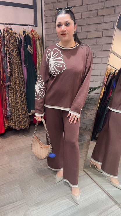 Italy Brown Woolen Cordset