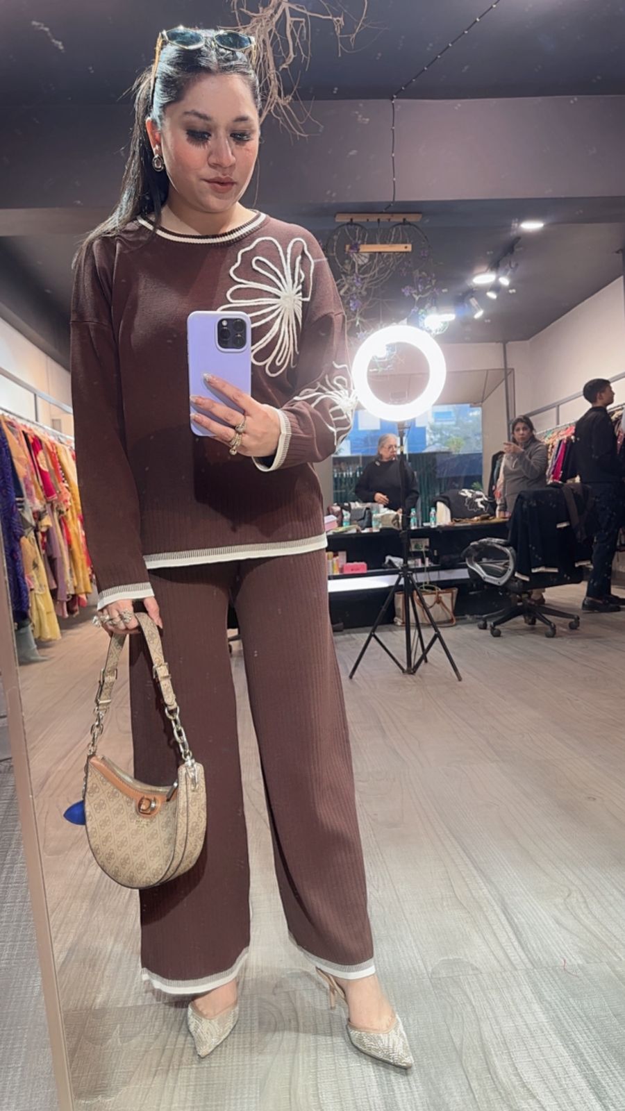 Italy Brown Woolen Cordset