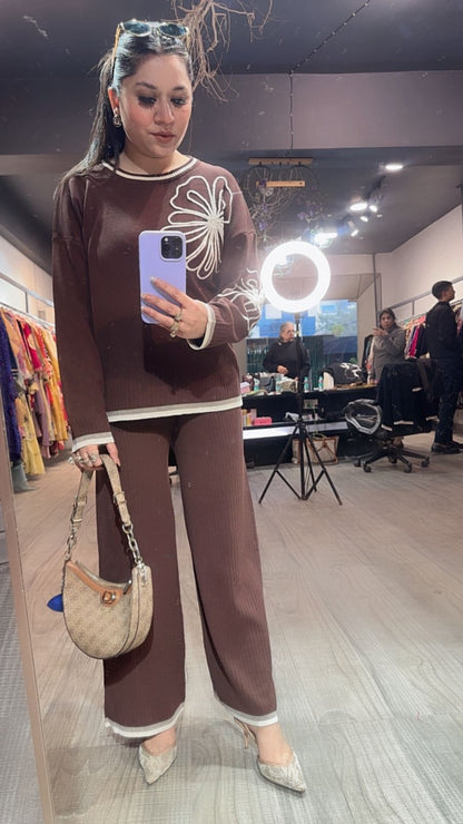 Italy Brown Woolen Cordset