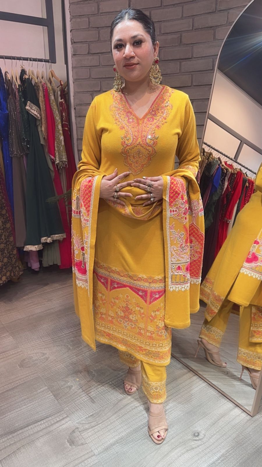 Daawat Musturd Designer Woolen suit