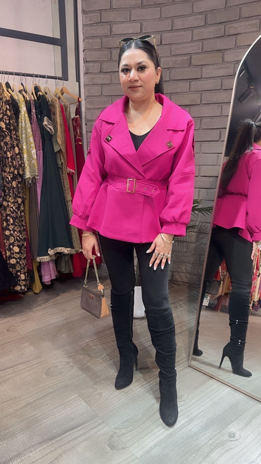 Kiko Hotpink Stylish Jacket