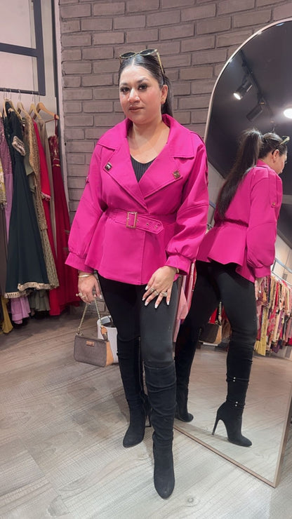Kiko Hotpink Stylish Jacket