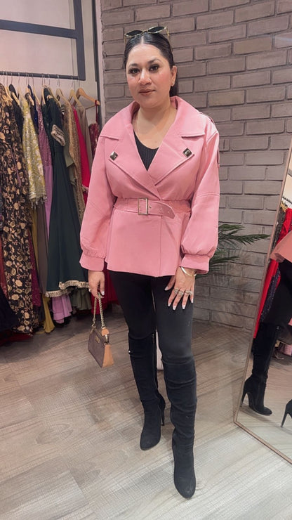 Kiko Baby Pink  Stylish Jacket